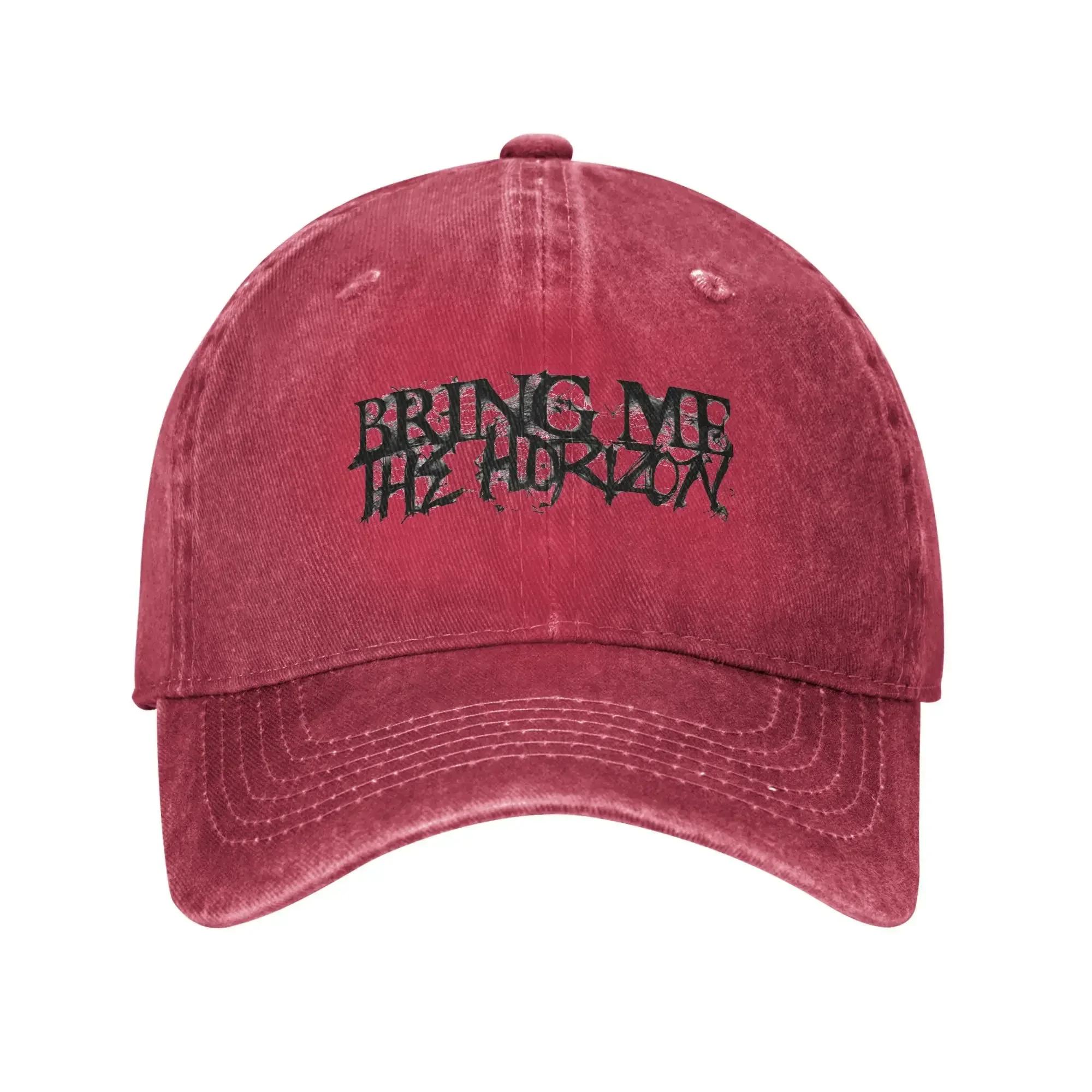 BMTH Bring Me The Horizons Brutal Logo Casual Baseball Cap For Couple Women Summer Trucker Hat Design Breathable Baseball Caps One Size