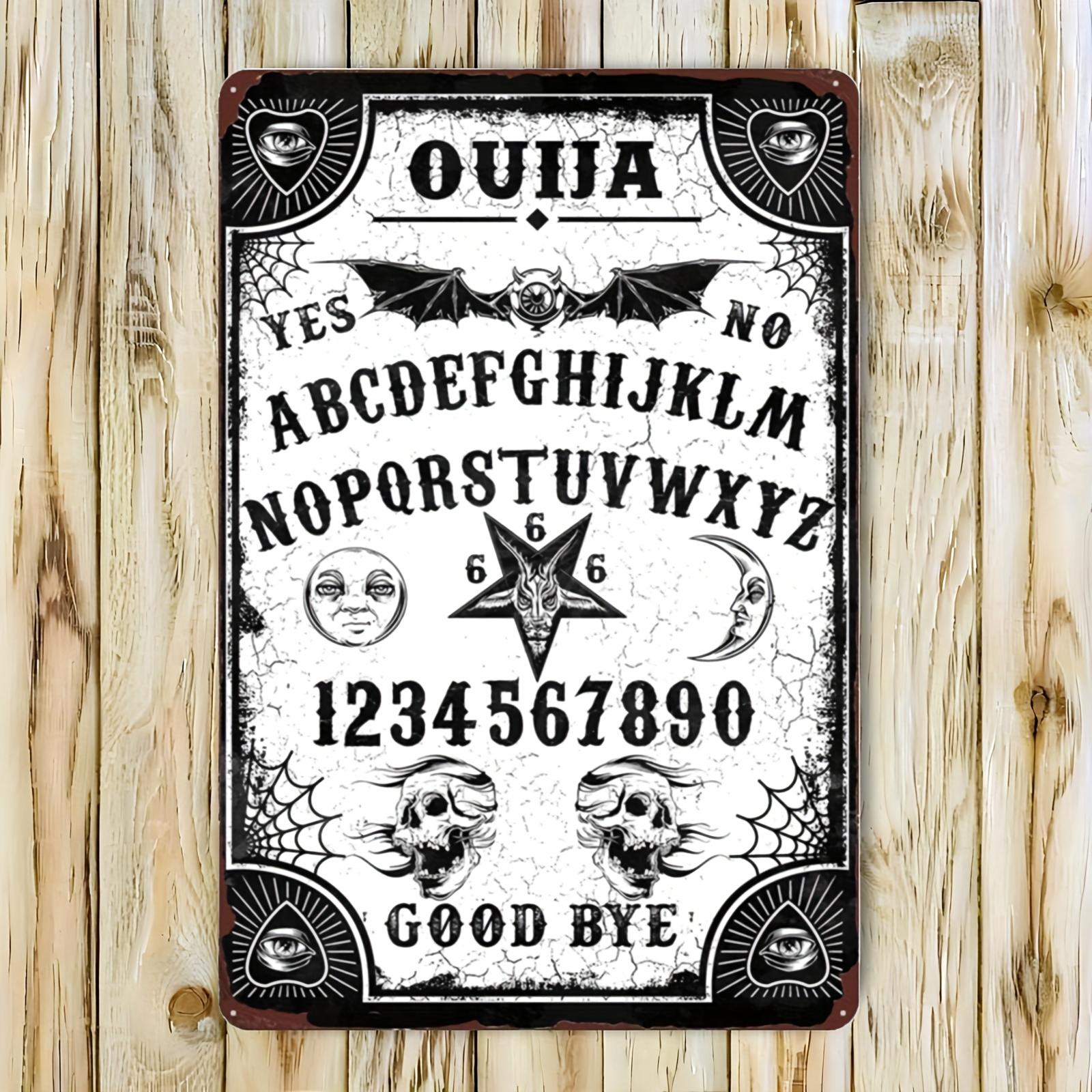 Of Vintage Metal Sign Featuring a Ouija Board And Tarot Cards Perfect for Magical Halloween Decorations At Home Parties Or Cl 20*30cm