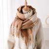 Winter Women Warm Pashmina Fashion Plaid Cashmere Scarf Lady Shawls And Wraps Casual Lattice Tassel Blanket Scarves Muffler