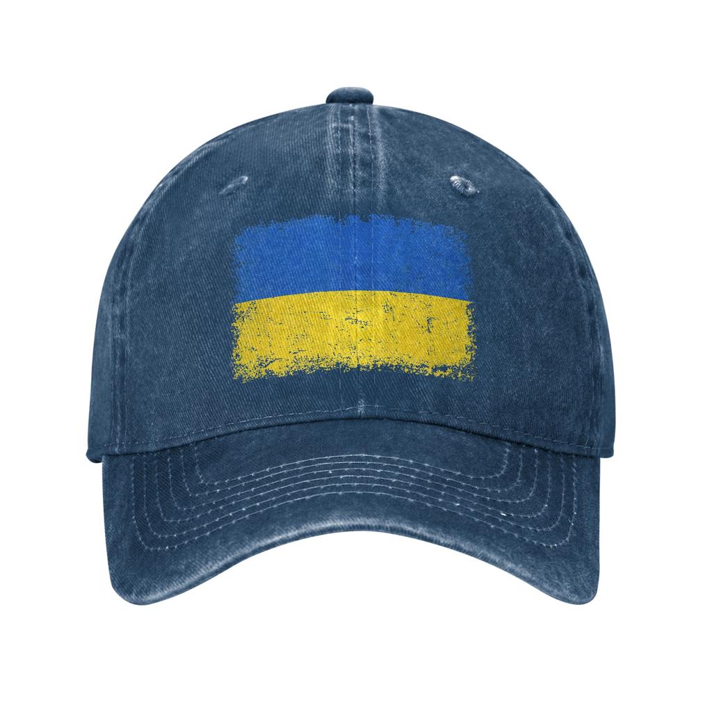 Vintage Ukraine Ukrainian Flag Pride Retro Style Sun Baseball Cap Unisex Washed Hip Hop Hats Design Running Hippie Baseball Caps