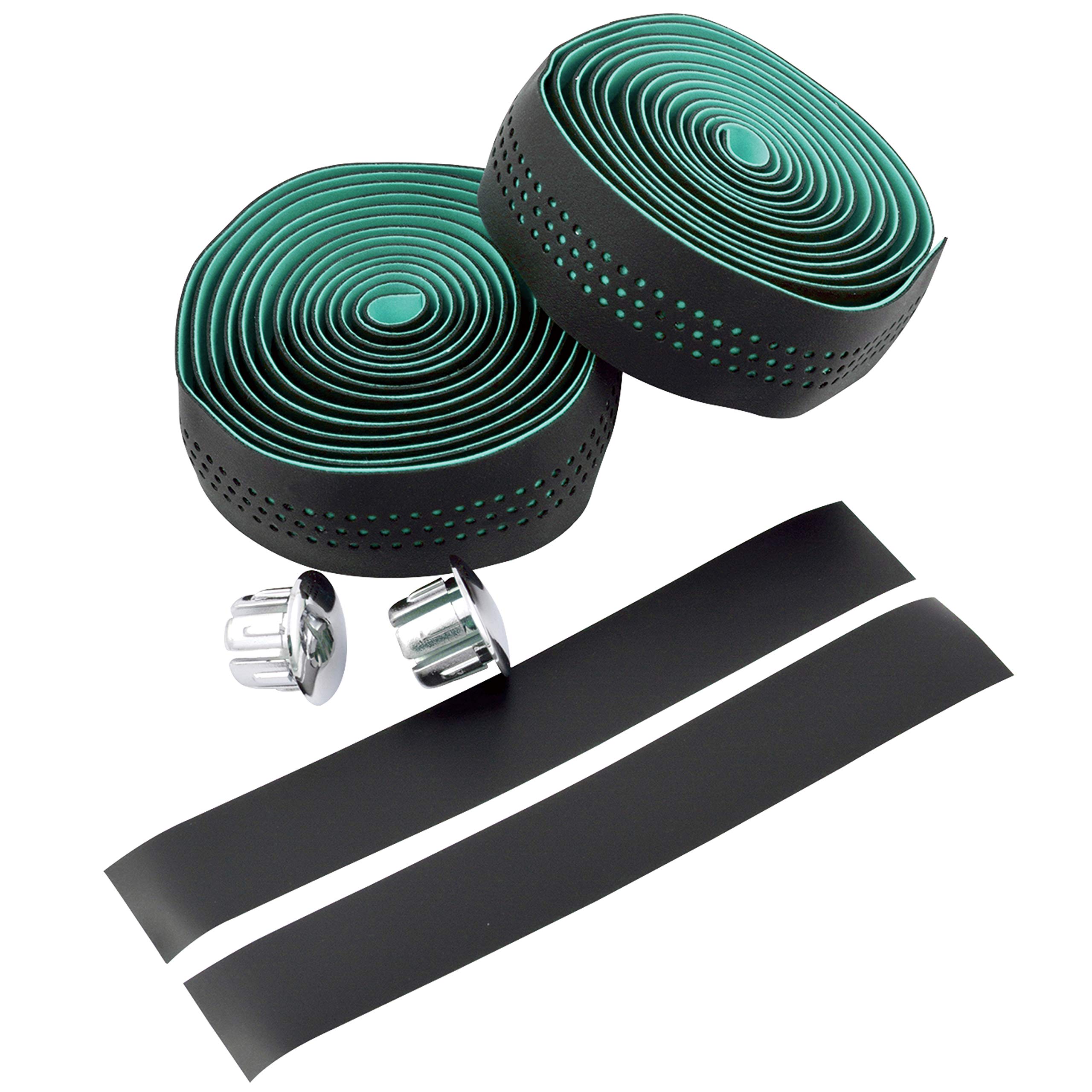 

NOGUCHI Bar Tape Set and Green NBT-004 [Two-Color] (Left Right) Black/Mint