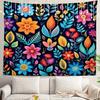 Blue Abstract Stripes Wall Tapestry,Modern Wall Hanging Large Tapestry Decoration Polyester Fiber White Hem Around for Dorm Room