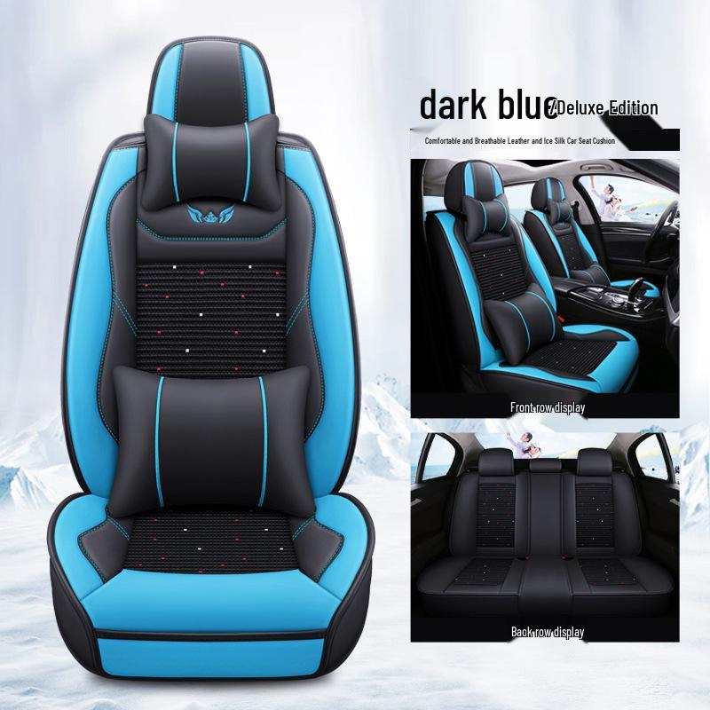 Universal Leather Cartoon Car Seat Covers for All Seasons - Compatible with Reina, MG, K3, K5, Elantra