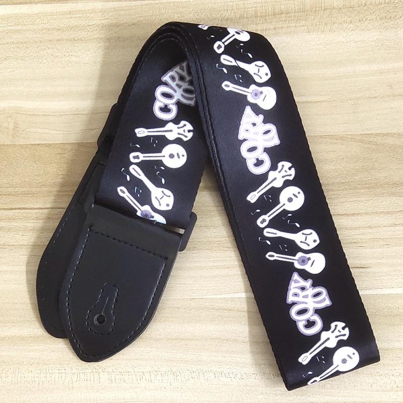 Guitar Strap, Bass Guitar Strap, Electric and Acoustic Guitar Shoulder Strap with Leather Ends, Best Gifts for Kids, Men & Women Guitarists