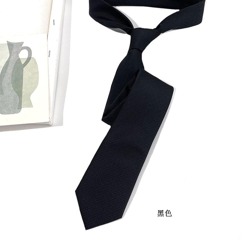 Polyester narrow version solid color neck tie fashion versatile casual men's shirt tie