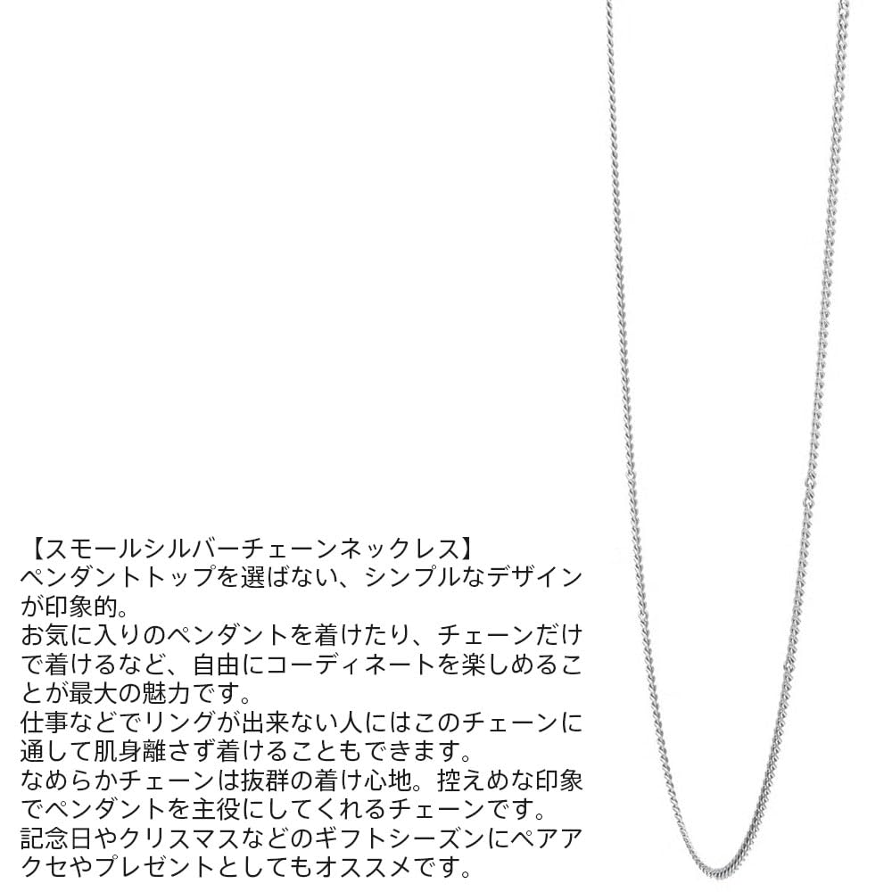 Small Silver Chain Curb Sterling Silver Oxidized with Custom Brand [Lion Heart] Necklace, Chain, 925, Finish, 50cm, Gift-Wrapped, Pouch, Men's