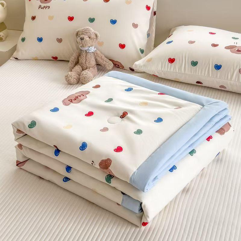 Skincare Polishing Summer Cool Quilt Student Dormitory Water Wash Cotton Single Person Summer Quilt Air Conditioning Quilt Summer Thin Quilt
