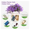 Money Hiding Gadgets Spare Key Safe Holder Money Hider Compartment Key Hider Storage Box Flower Pots False Bottom with Key Lock