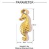 5pcs/Lot French Retro Stainless Steel Seahorse Starfish DIY Charms Women Turtle Elephant Dolphin Necklace Pendant Animal Jewelry