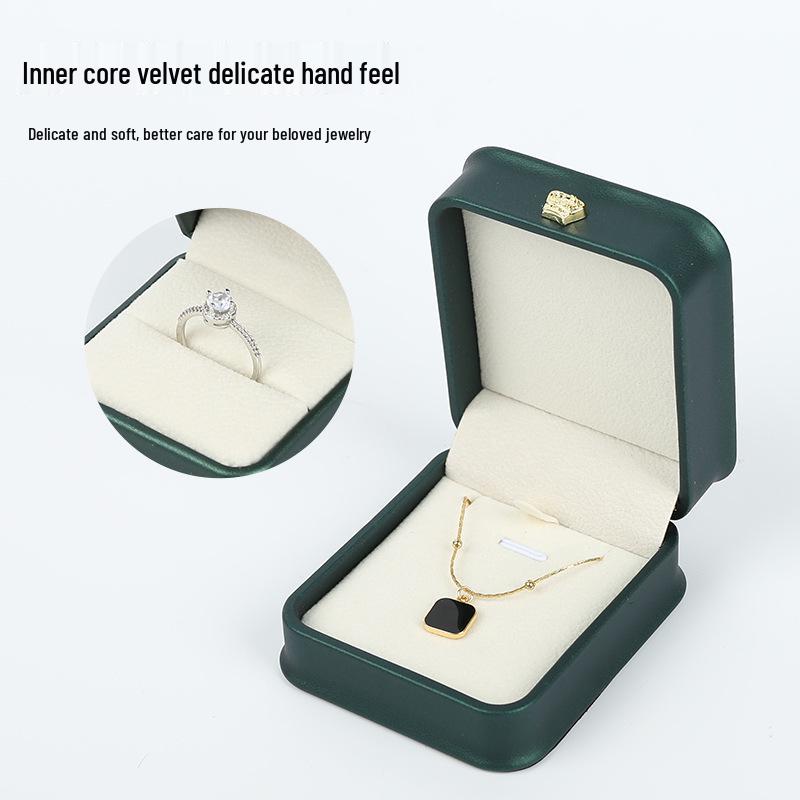 Crown Waist-Cinched PU Leather Jewelry Box for Earrings, Rings, Pendants, Necklaces, and Bracelets