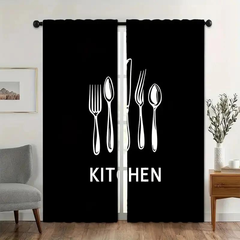 

Fashionable kitchenware - pole bag curtains bedroom and kitchen decoration home decoration living room decoration 100*130 Rod Pocket 1pcs