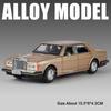 1:32 Model Toy Car Rolls-royce Phantom Silver Spur Alloy Diecast Sound Light Doors Opened Pull Back Simulation Vehicles for Kids