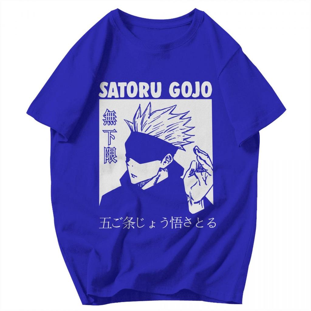 Men T Shirt Satoru Gojo Anime Jujutsu Kaisen Summer Y2K Graphic Quality Unisex Clothing T Shirts