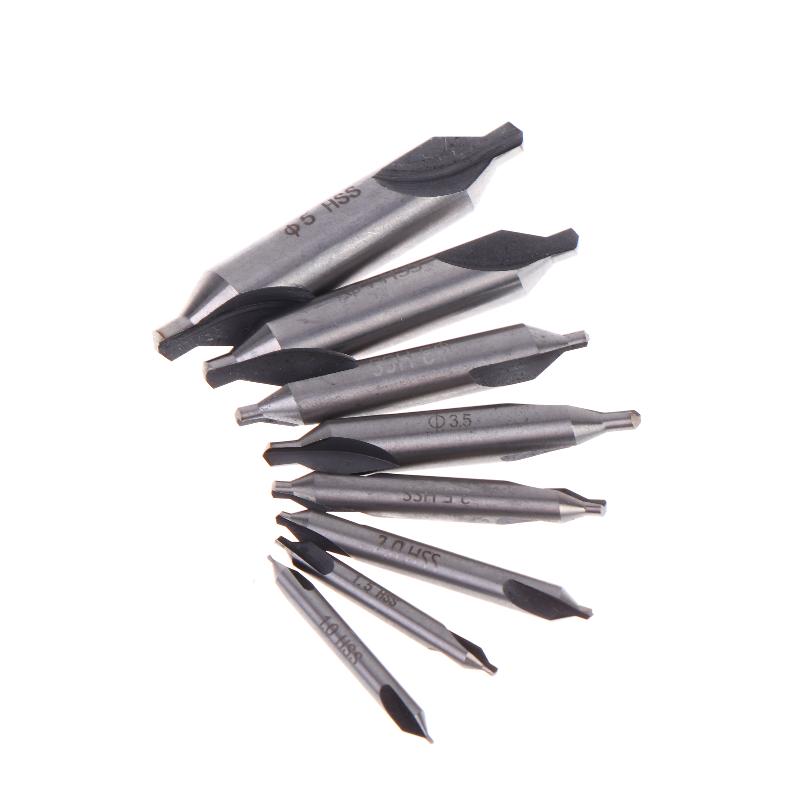 1 Set 1/1.5/2/2.5/3/4/5 Center Drill Bits Set,60-Degree Angle Center Drill Bits Kit Countersink Tools For Lathe Metalworking