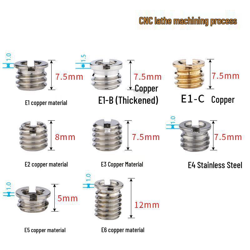 

Photography Tripod/Monopod Head Adapter Screw 1/4 to 3/8 Conversion Cap E2 Full Thread No Step