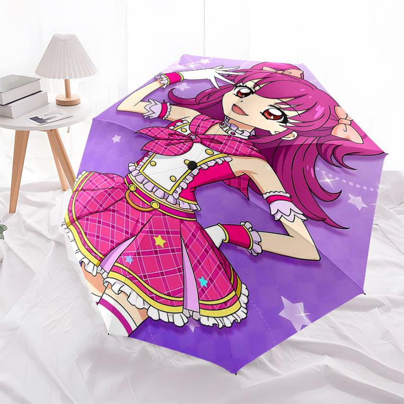 

1pc Precure Outdoor Umbrella - Automatic Opening/Closing, Portable 3-Fold Design with 8-Rib Iron Frame - Perfect Gift for Fans, Travelers, Daily Use,