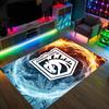 Ipswich Town Football Design Crystal Velvet Carpet Cozy Non?Slip Printed Rug For Bedroom Living Room Entrance