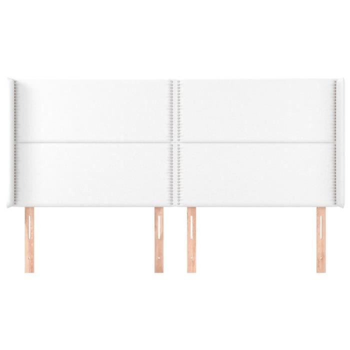 VidaXL Headboard with Ears White 163x16x118-128 Cm Faux Leather3119537