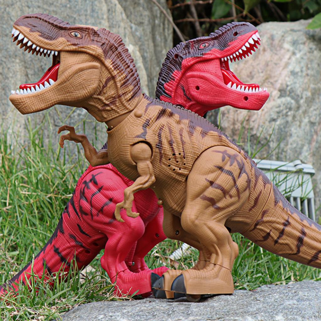 Elektrisches laufendes Ei legendes realistisches Tier Spielzeug Projektion: laufender Tyrannosaurus Rex legt Eier Grün