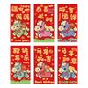 6pcs Best Wishes 2026 Horse Year Money Envelope Cartoon Spring Festival Envelope  Wedding Use