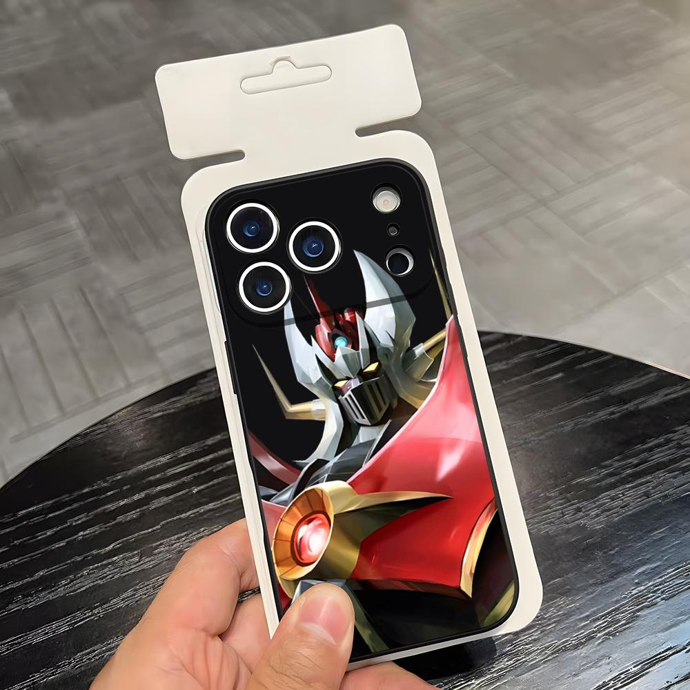 Manga Mazinger Z Anime Phone Case For IPhone 17 Air 16 E Pro Max 15 14 13 Mini 12 Pro 11 Max Plus Black Soft Shell