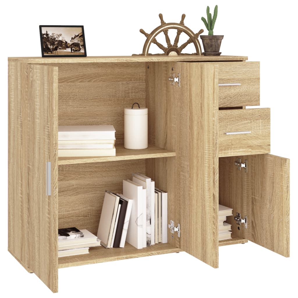Vidaxl Szafka, Dąb Sonoma, 91X29,5X75 Cm, Materiał Drewnopochodny