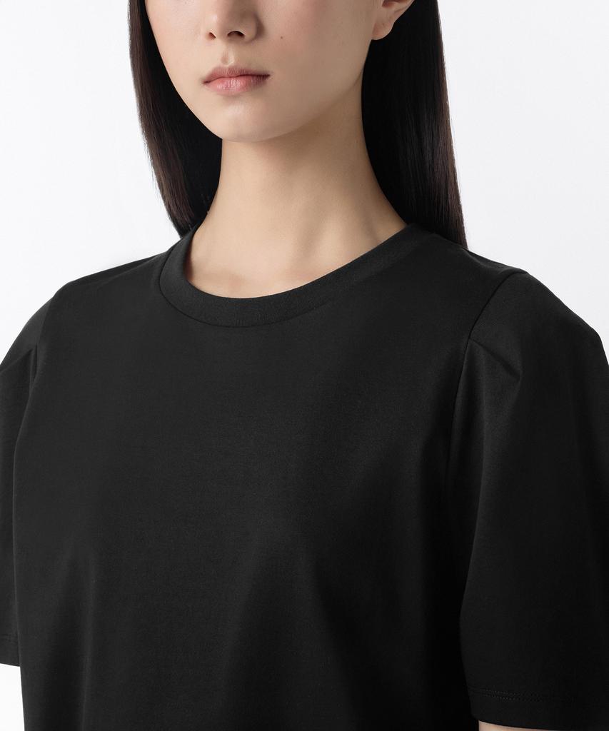 MUSINSA STANDARD WOMAN Women'S Silket Puff Sleeve T-Shirt [Black]