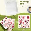 6PCS Red Flowers Print Swedish Dishcloths Eco-Friendly Kitchen Dish Rags Absorbent Dish Towels Reusable Washable Cleaning Cloth