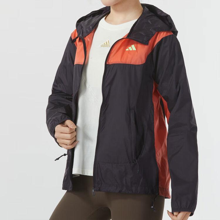 Adidas Logo Spliced Color-Block Training Casual Comfort Jacket Women Jackets Black IS0702