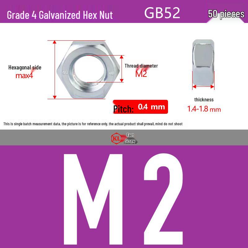 Galvanized Hex Nuts, Flat Washers, Spring Washers in M2-M48, Blue and White Zinc Coated