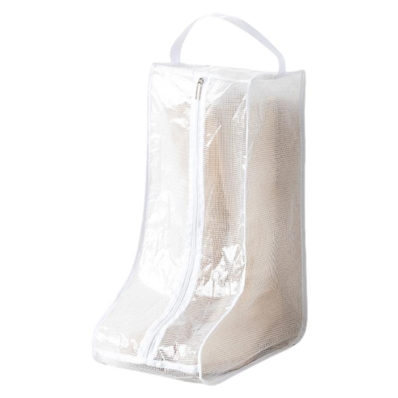 Transparente feuchtigkeitsdichte Stiefel-Aufbewahrungstasche Schutzhülle für Schuhe Modischer Schuhschutz mit Reißverschlüssen