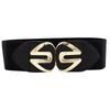 Trendy Womens Black Stretch Waist Belt Offering A Slender Look With Versatile Wear Options