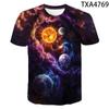 New Fashion Space Planet Space Galaxy Men's and Women's Summer Casual Short Sleeve 3D Printed T-shirt