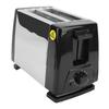 Compact Bread Toaster Portable ABS and Stainless Steel Wide Slot 2 Slice Toaster for Home