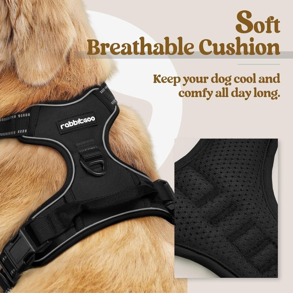 Dog harness, anti-pull, pet harness,  outdoor pet vest with 3M reflective strips, Oxford cloth material, suitable for small, medium and large dogs,