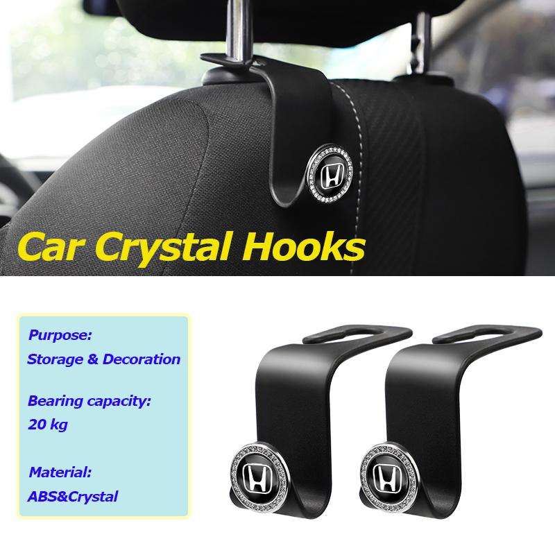 2Pcs Car Interior Portable Seat Back Hooks For Honda Civic FIT Accord Prelude CRV 5th City CRZ CRX Jazz HRV Pilot Odyssey TO0
