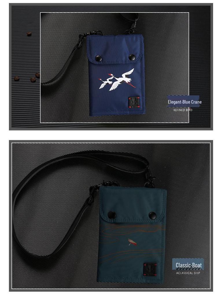 Unisex Travel Passport Holder with Lanyard - Double-Layer Neck Pouch for Secure Document Storage