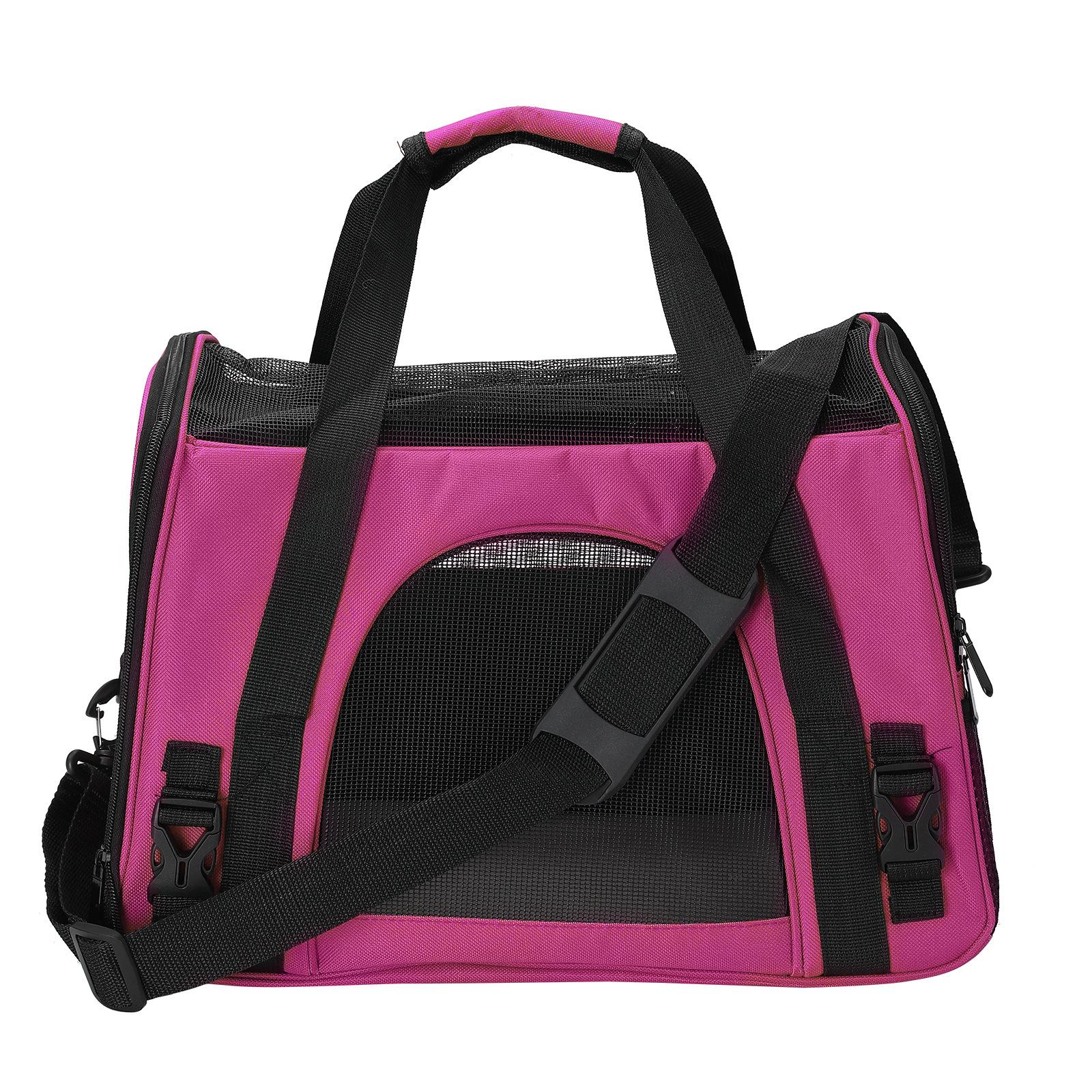 

Сумка для кошек, переносная сетчатая дышащая ручная сумка для домашних животных, универсальная сумка для кошек и собак с открытыми плечами и одним плечом розовый