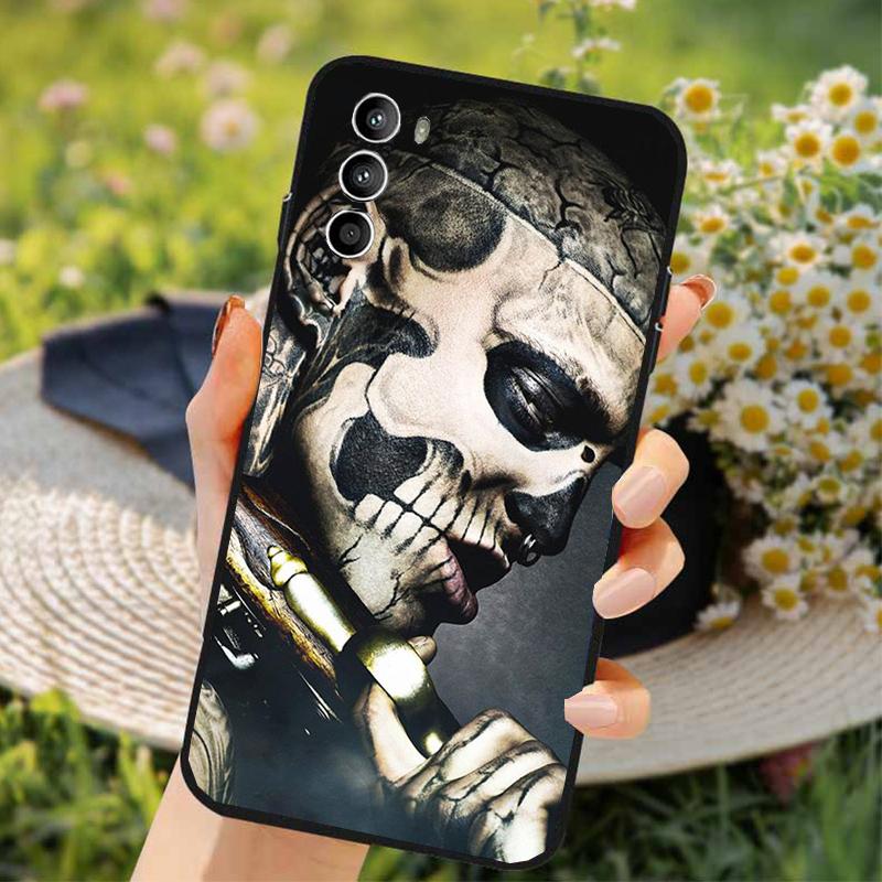 Grim Reaper Skull Skeleton Phone Case for Moto G84 G22 G32 G42 G52 G62 G53 G72 G60 G60S G100 G10 G20 G30 G13 G50 G 5G G Pure