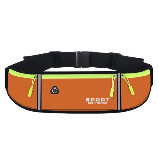 

Портативная поясная сумка для наушников с отверстием для дизайна, надежная женская и мужская поясная сумка для спортзала оранжевый