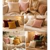 Guest Room Pillowcase Set of 4, 45 x 45 cm with Ribbed Front and Smooth Reverse for Sofa Line Indoor Seating Use