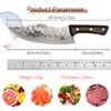 Carbon Steel Kitchen Knives Wooden Handle Cleaver Slicing Knife Hand Forged Blade Butcher Boning Knife Wood Handle Chef Knife