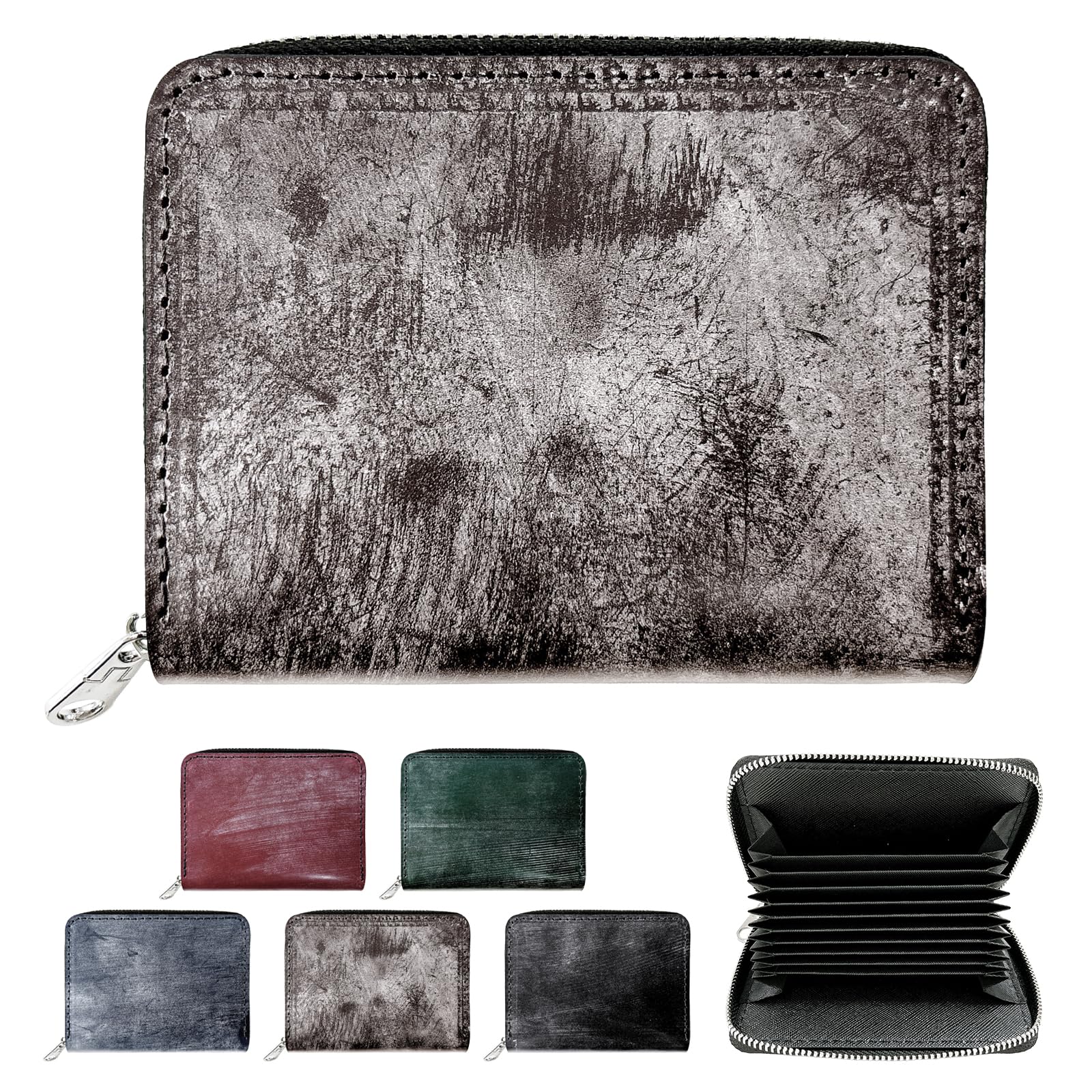 

Leo&Aoi - Сделано в Англии из натуральной кожи растительного дубления. Простой кошелек с отделением для карт и карманами-гармошками для купюр, кредитных карт и проездных.