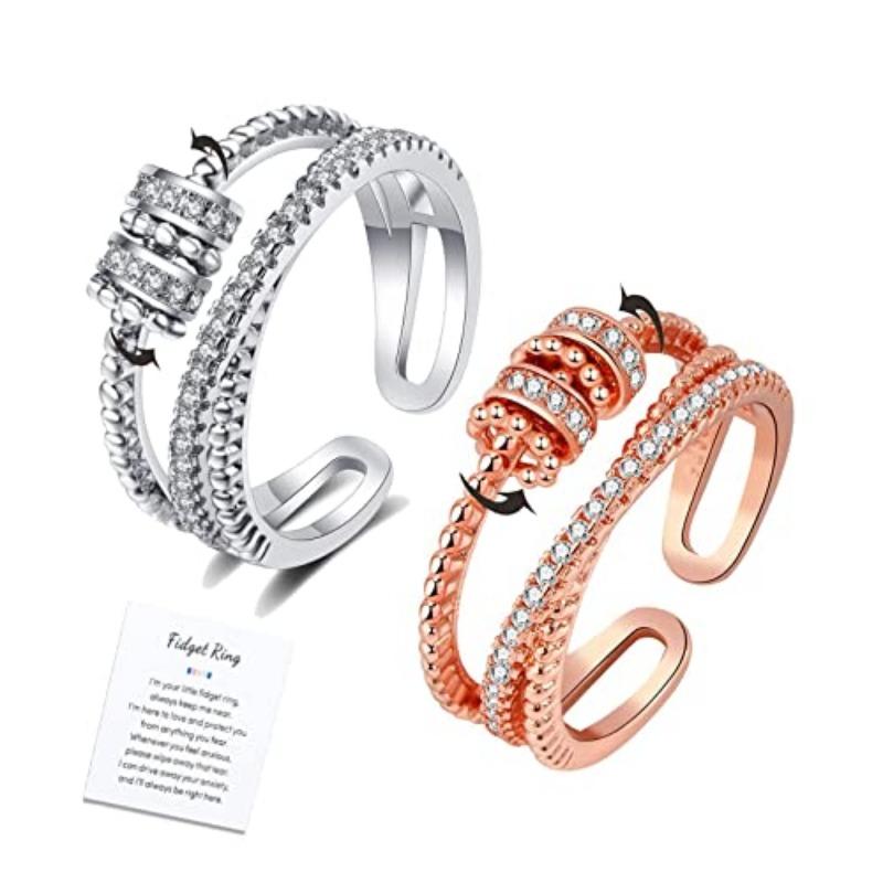 Rings Fashion Relieve Open Stress For Women Slimming Health Care Weight Loss Ring Engagement Wedding Couple Gifts Charm Jewelry