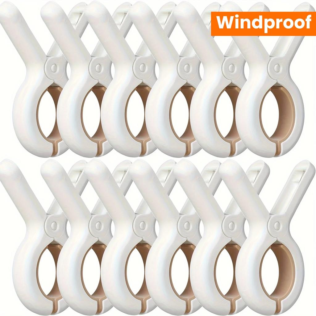Household Items 6/12Pcs Beach Towel Clips Heavy-Duty Plastic Clothes Clips Blanket Drying Clips Windproof Clothes Clips