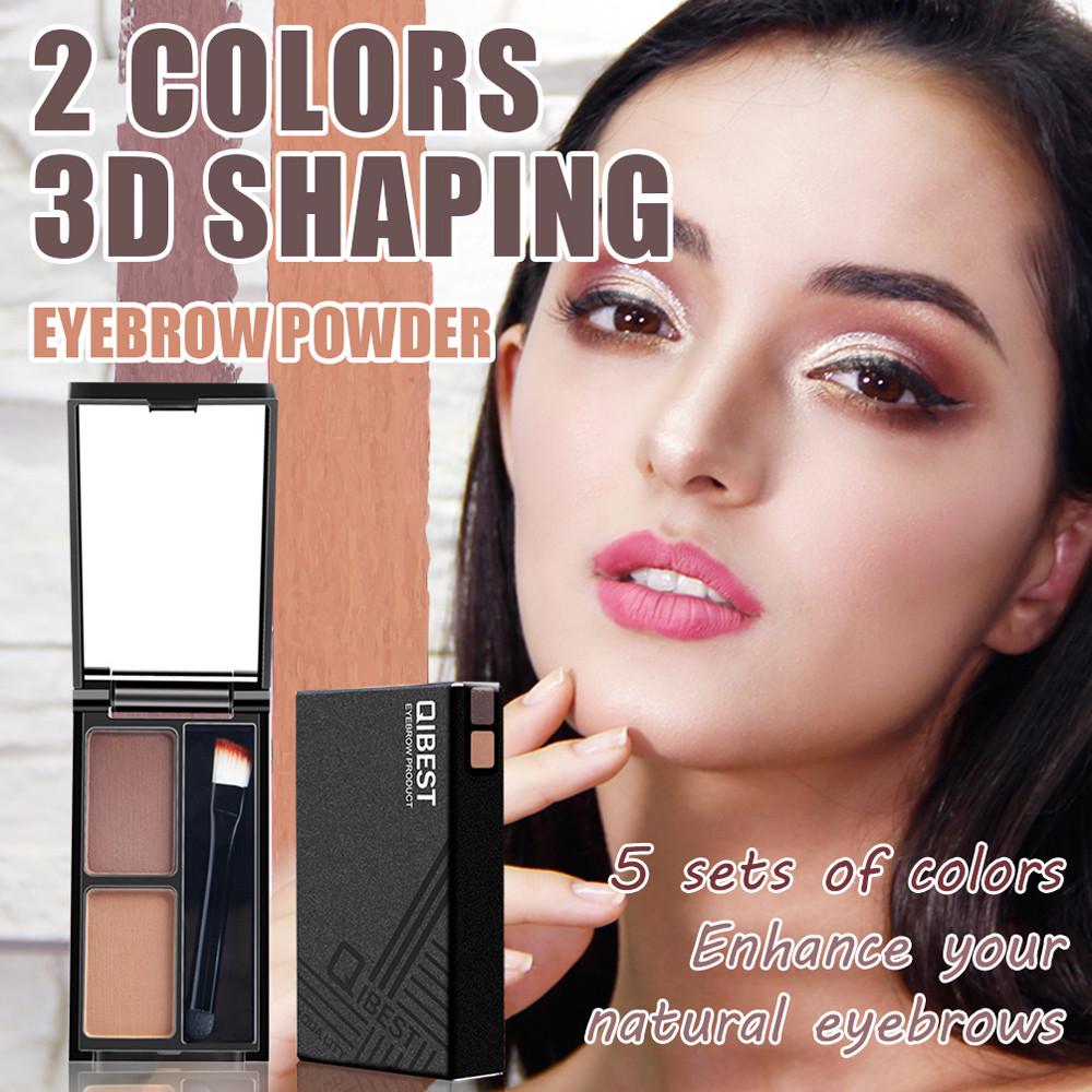 Buy 2 Color Eyebrow Powder Eye Brow Palette Cosmetic Shading Kit With