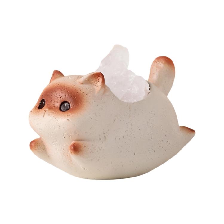 

Cartoon Mini Cats Statue Compacts Resins Crystal Ornament Essential Oil Diffuser Home Decoration Gift For Kitten Lover
