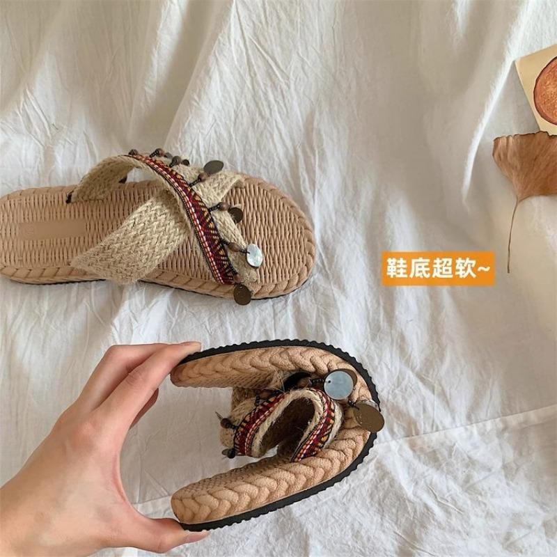 Fashion Women's Flat Bottom Fashion One Word Slippers Womens Shoes Comfort Summer Outdoor Beach Luxury Sandals Women Designers