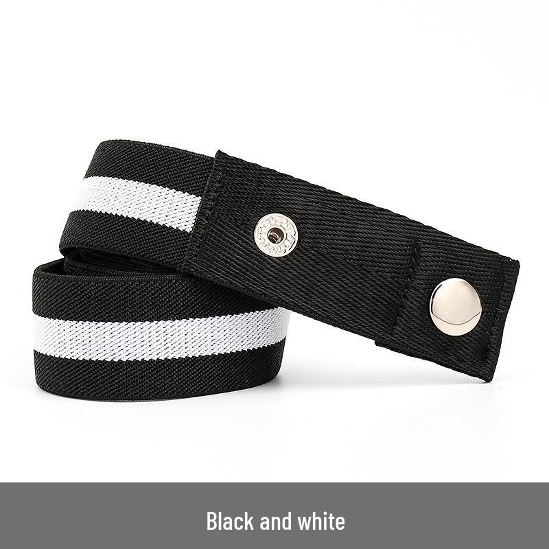 Lazy Unisex Elastic Belt: No-Tie, Seamless, Invisible Canvas Belt for Jeans