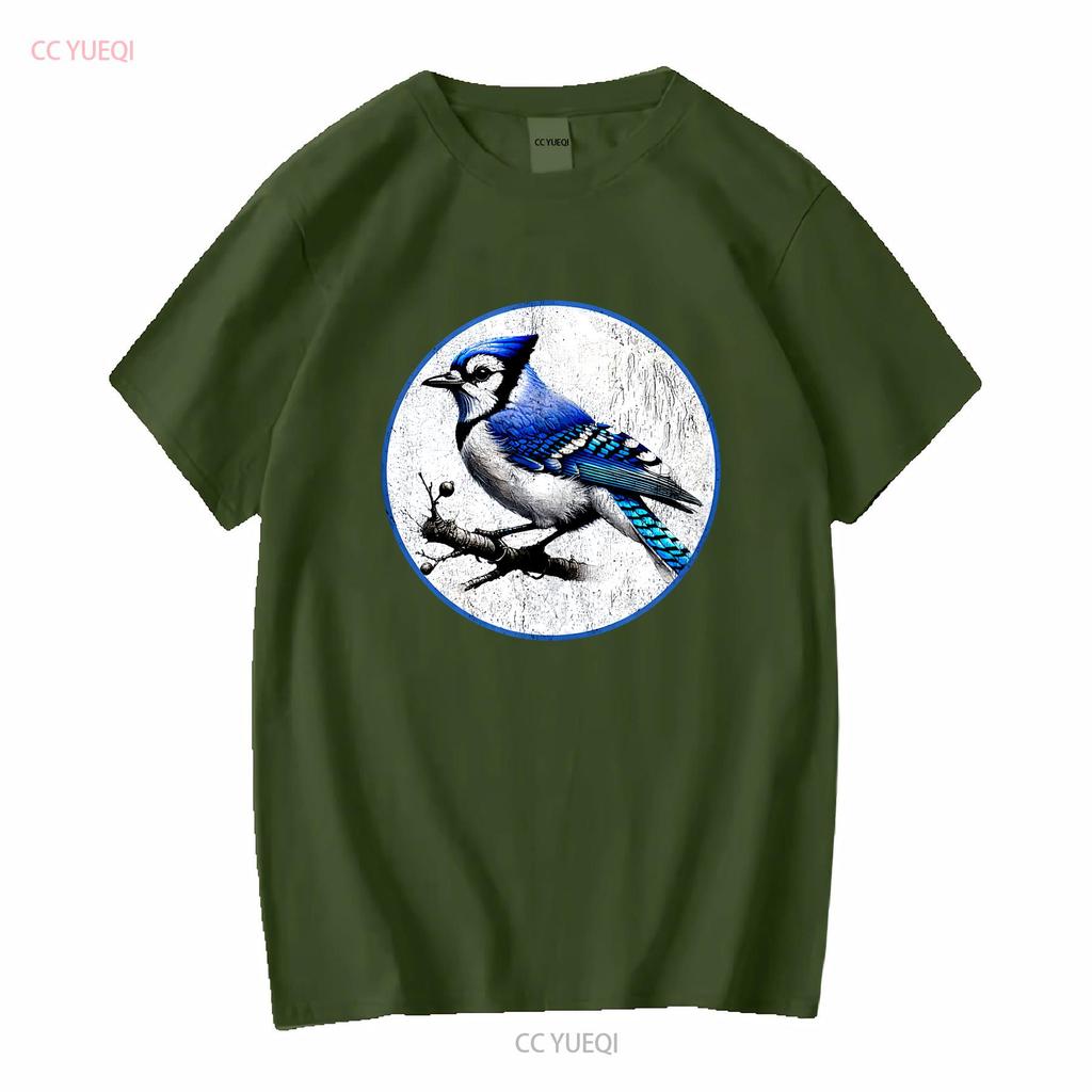 Retro Blue Jay Distressed Design by Bird Fan T Shirt NEW 10 Colors Vintage Washed Graphic Unisex Slightly Designer Clothes